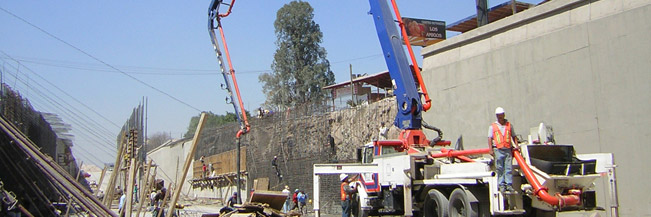 vaciado de concreto en obras viales