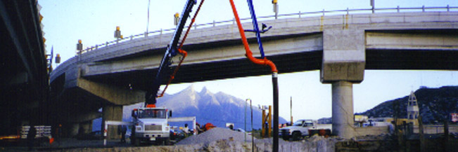 vaciado y bombeo de concretos para puentes