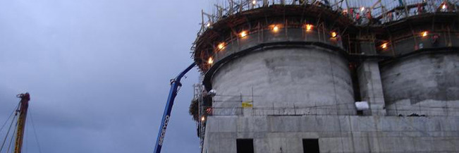vaciado de concreto en silos